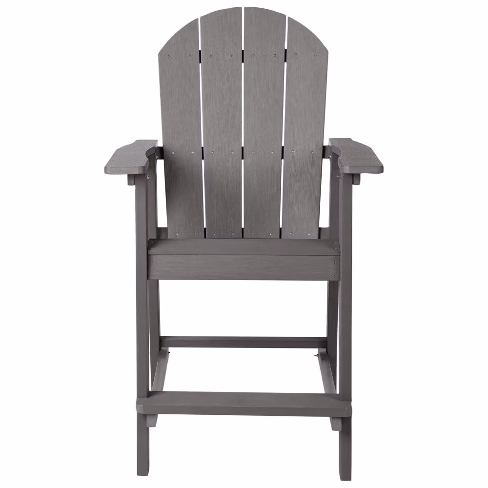 Sedia da giardino moderna BELIANI con braccioli in plastica e metallo, colore grigio opaco – 2