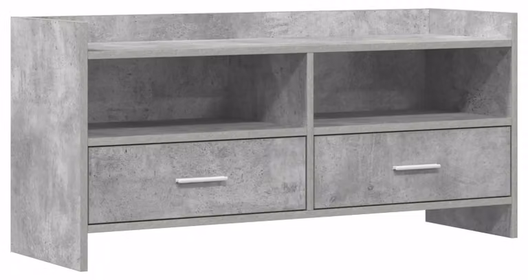 Mobile TV 100 x 33 x 47 cm Grigio cemento Legno composito