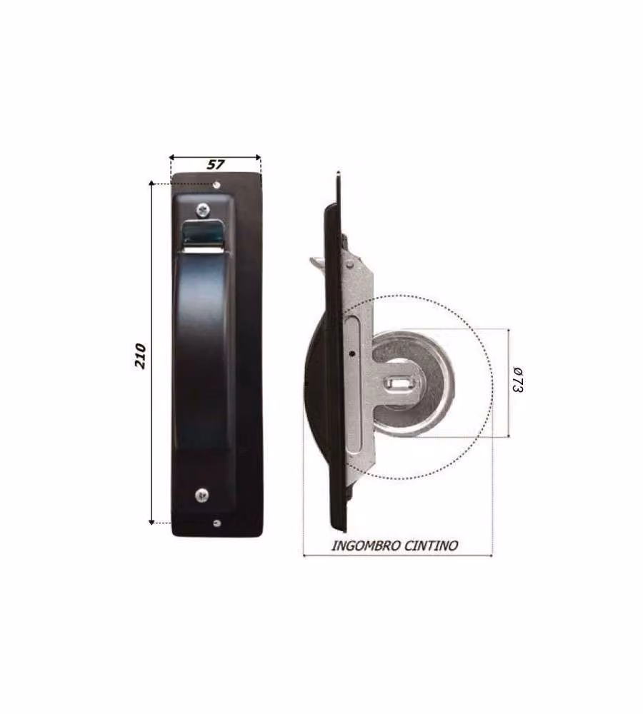Avvolgitore Interasse 210 M 10,0 Semincasso Placca