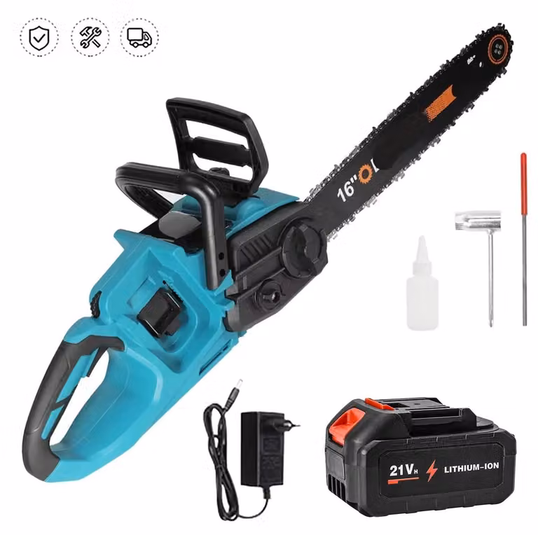 Troncatrice a catena - Sega per rami - Sega manuale - Sega da potatura - Senza fili - 40 cm (16 pollici) - 18V - 3500W - Brushless