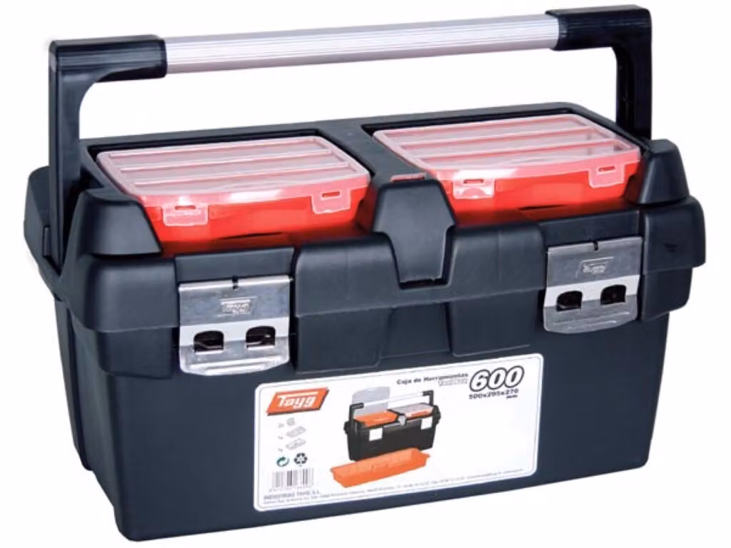 Tayg - Cassetta degli attrezzi - 600 X 305 X 295 Mm - Con vassoio e 2 scatole portaoggetti - 53,9 L