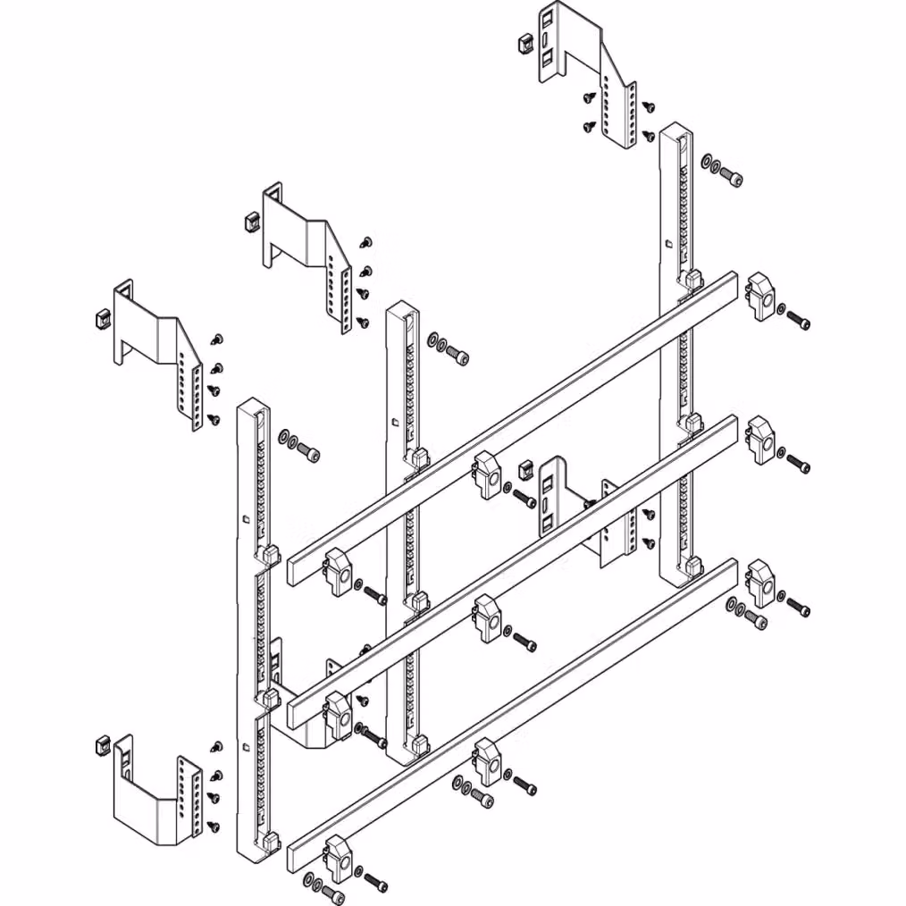 Modulo sbarra collettrice ABN piatto 3FB/5RE 185 mm con CU 30x10 mm, a 3 poli, EBM 150 mm MFSC35963
