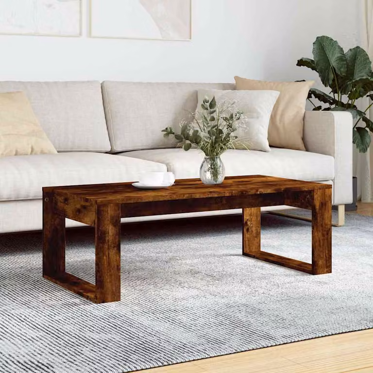 vidaXL Tavolino da Salotto Moderno in Legno Rovere Marrone L: 102 cm, P: 50 cm, H: 35 cm