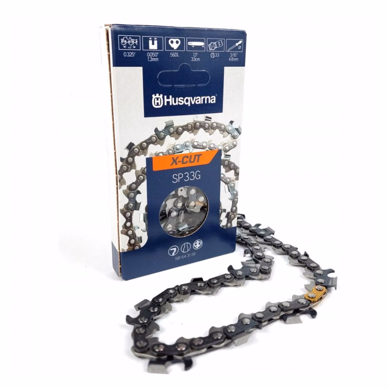 Husqvarna Catena per seghe X-CUT SP33G Semi-scalpello PIXEL .325" 1,3 mm 50cm / 20" / 80 TG