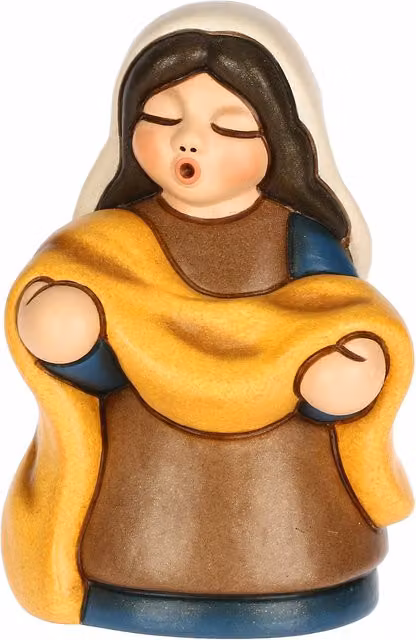 Venditrice di stoffe in ceramica Thun Presepe Classico multicolore