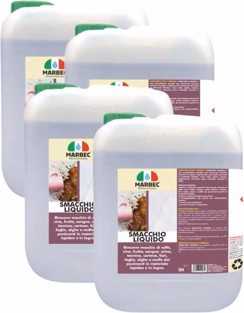 Smacchiatore di macchie organiche Marbec multicolore 5 l x 4 pezzi
