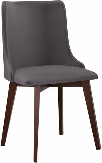 Sedia da cucina imbottita AFTON 9 - noce / grigio scuro