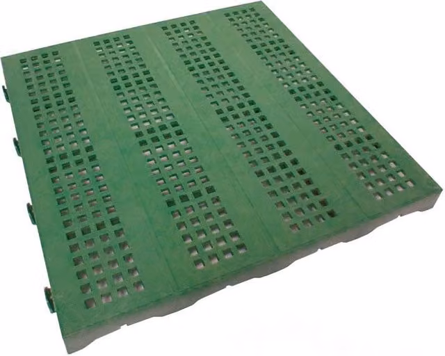 Piastrella in plastica forata verde per esterno e giardino Digiplastics L/P: 40 x 40 cm