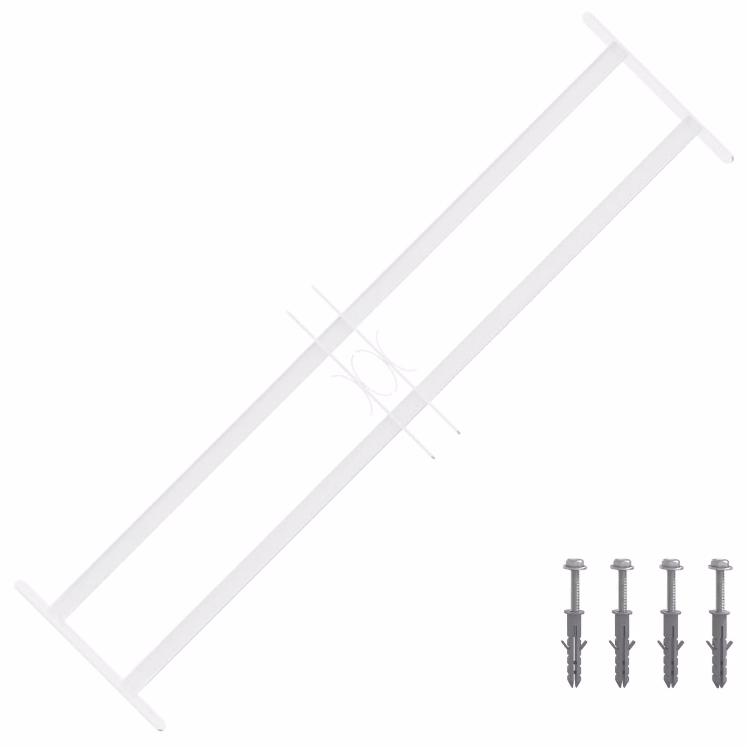 Griglia di Sicurezza per Finestre con 2 Traverse 3 pcs