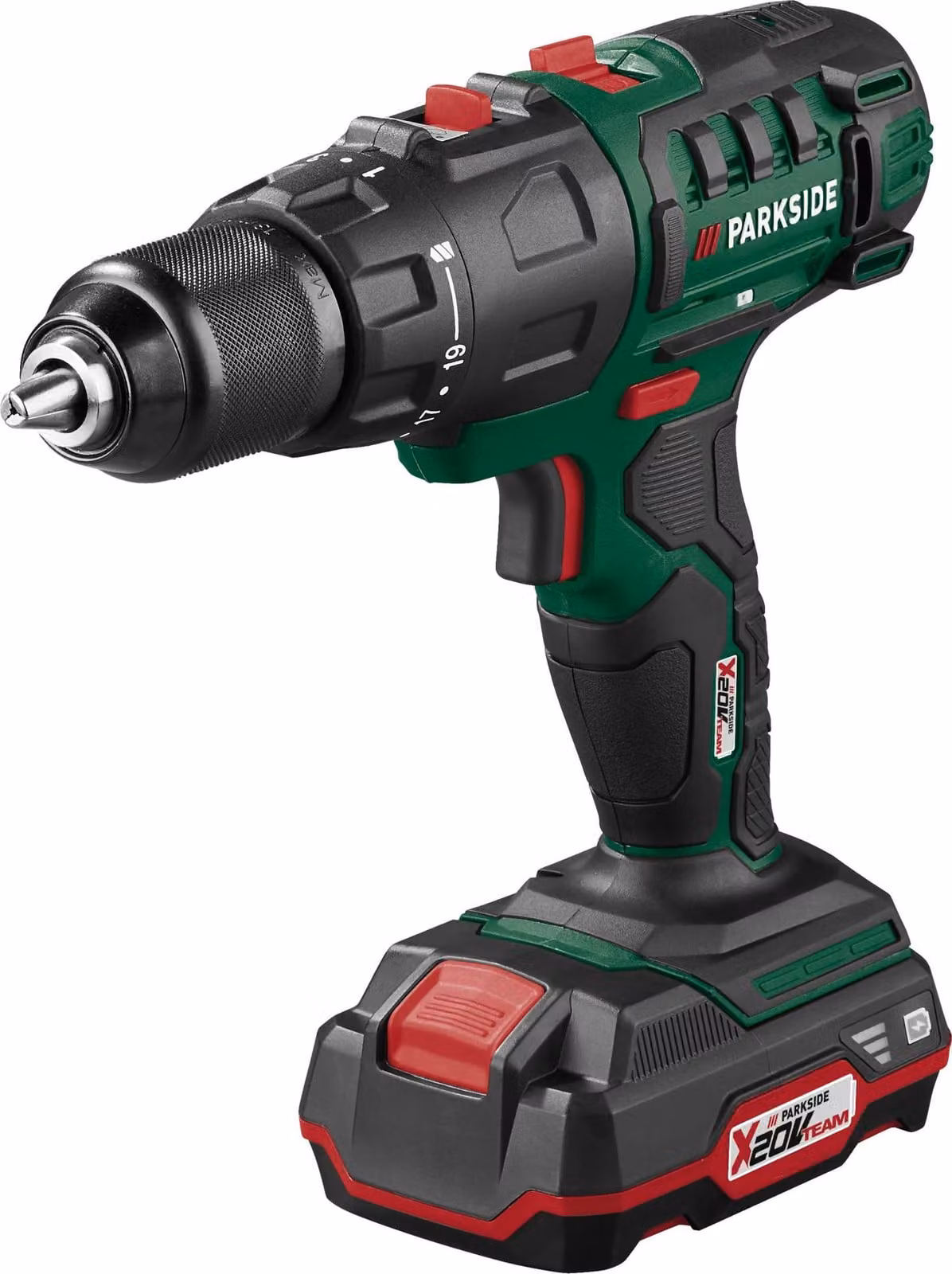 Parkside batteria per utensili combinati 3in1 set iniziale 20V PKGA 20-Li C2 con batteria e caricabatterie
