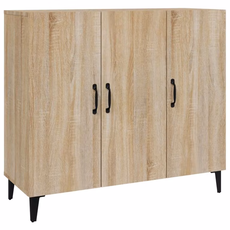 Credenza Rovere Sonoma 90x34x80 cm in Legno Multistrato