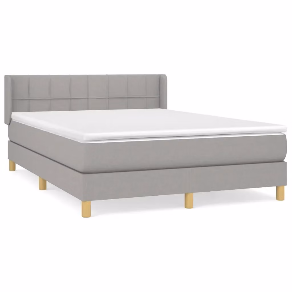 Letto Ibrido con Giroletto a Molle e Materasso vidaXL, Grigio e Bianco, L/P/H: 203 x 147 x 88 cm – 2