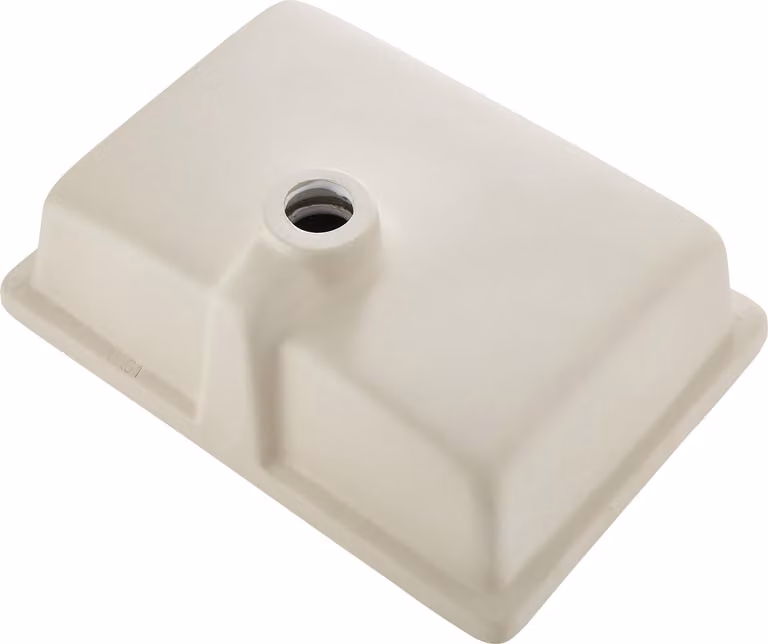 SucceBuy lavabo sottopiano in Vetroceramica 470 x 355 mm, design rettangolare con foro per il troppopieno, lavabo sottopiano moderno per spazi compatti, lavabo da bagno bianco