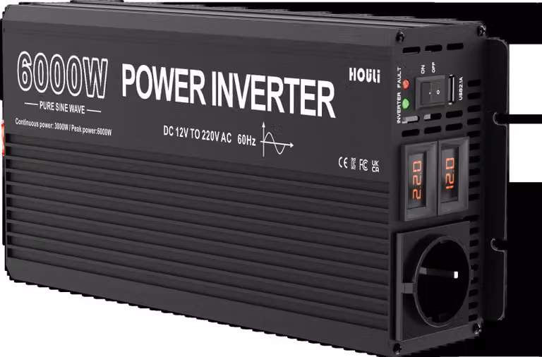 Inverter a onda sinusoidale pura, da 12V a 220V, 6000W, 12V-220V