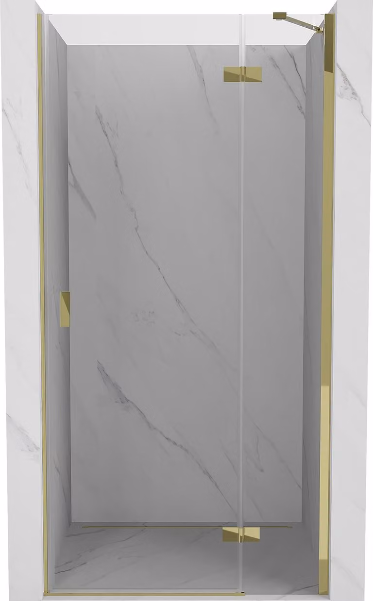Mexen Mist-H porta doccia battente destra 115 cm, trasparente, oro - 8A5-115-000-50-00-P