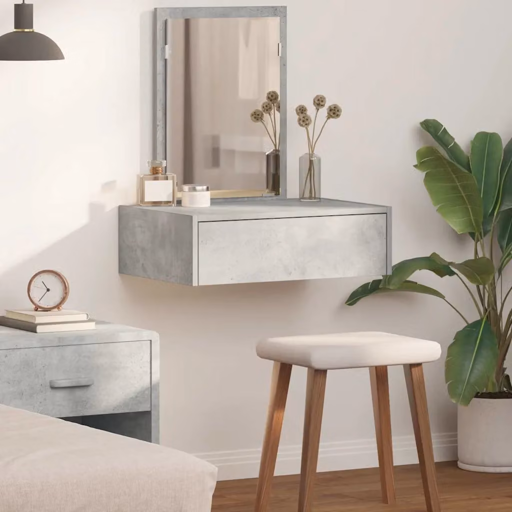 vidaXL Tavolo da Trucco Moderno Grigio in MDF L 60 cm x P 40 cm x H 70 cm
