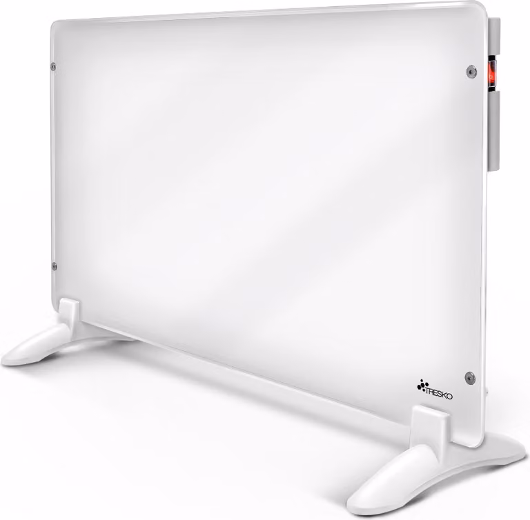 TRESKO® Riscaldatore convettore 1000W Riscaldatore elettrico a parete Riscaldatore convettore in vetro a parete