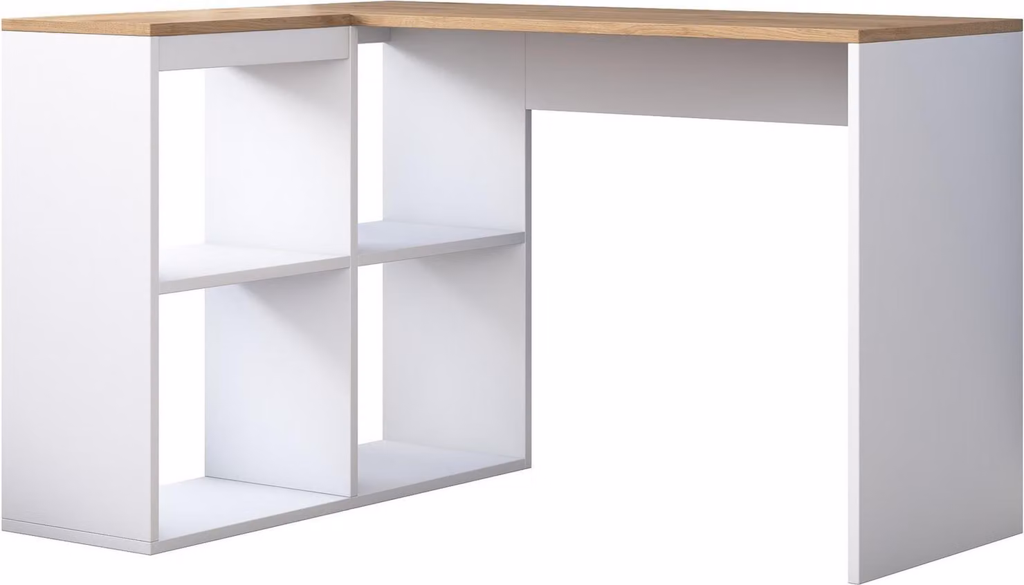 Calicosy - Scrivania angolare finitura rovere e bianco L120 cm - CASSIE