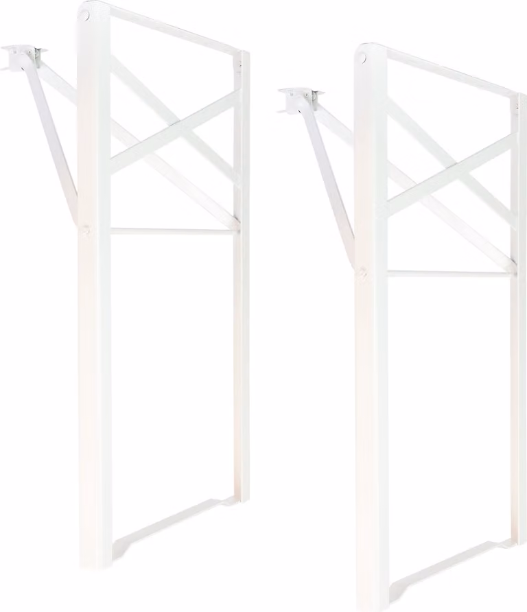 Natural Goods Berlin telaio per mobili BIERZELT, set per tenda da birra fai da te, telaio per tavolo pieghevole, telaio per panca, set per tendone, inossidabile, H70,3 x L42cm - tavolo da pranzo, bianco, 2 pezzi