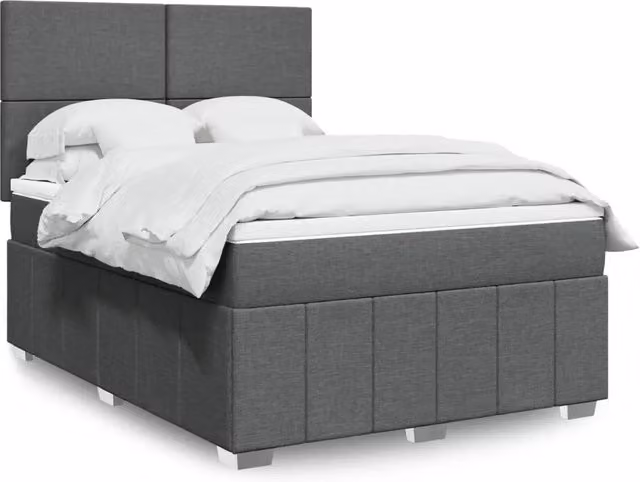 Letto Ibrido con Materasso vidaXL Grigio e Bianco L/P/H: 140 x 200 cm