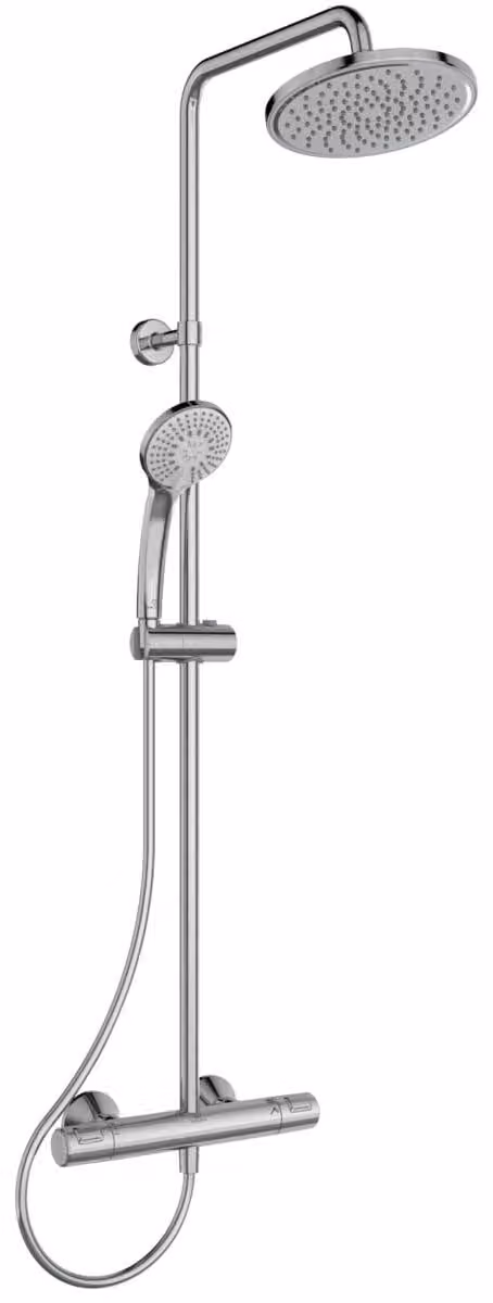 Sistema doccia Ceratherm T25 con termostato, cromato, 120 cm