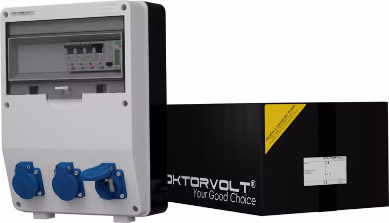 Distributore di potenza TD-S/FI 3x230V sistema franz contatore di elettricità MID Doktorvolt 9894