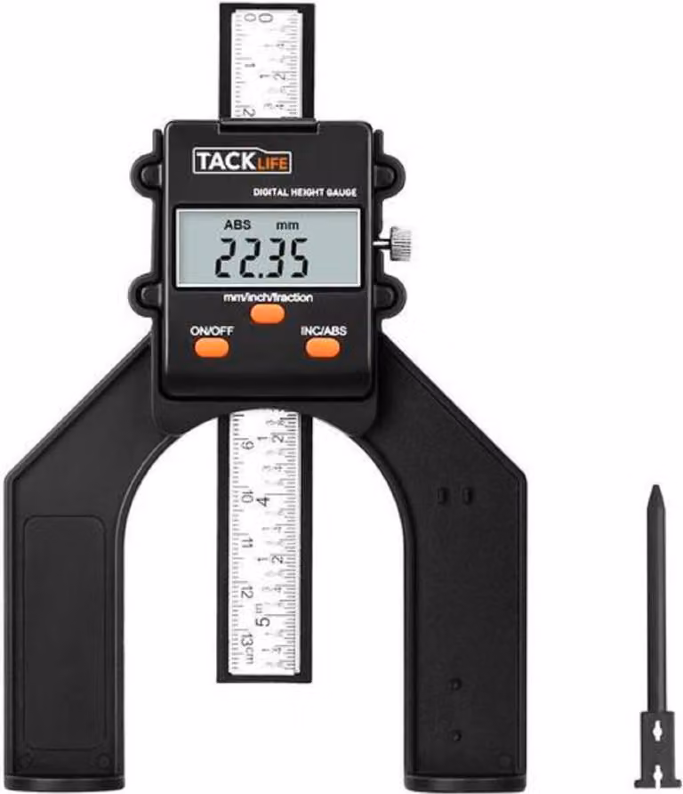 TACKLIFE MDG01, Profondimetro digitale, profondimetro da 80 mm, strumento di misura con display digitale LCD per carpenteria
