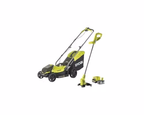 Kit Tagliaerba e Tagliabordi Ryobi 18V con Batteria 4.0Ah e Caricabatterie