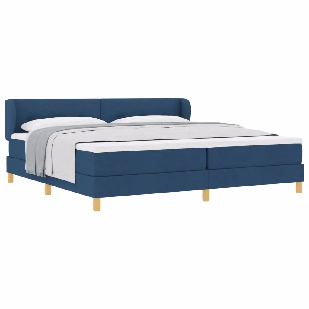 Letto a molle con testiera vidaXL in tessuto blu L: 200 cm, P: 200 cm, H: 280 cm – 2