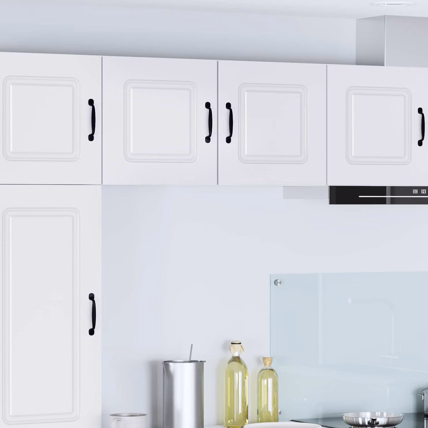 vidaXL Mobiletto da cucina a parete Kalmar Bianco opaco con ante a battente in MDF