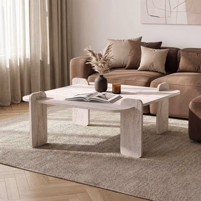 Tavolino da caffè Marais travertine