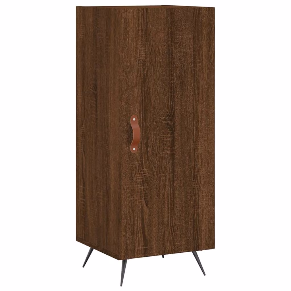 Credenza Rovere Marrone 34,5x34x90 cm in Legno Multistrato