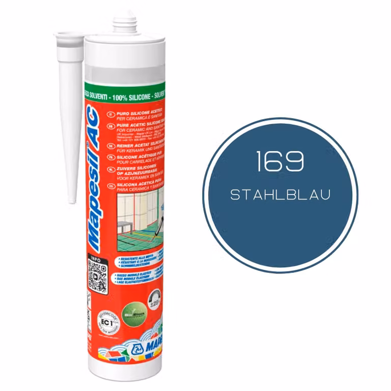 Silicone Mapei Mapesil AC 169 blu acciaio 310 ml