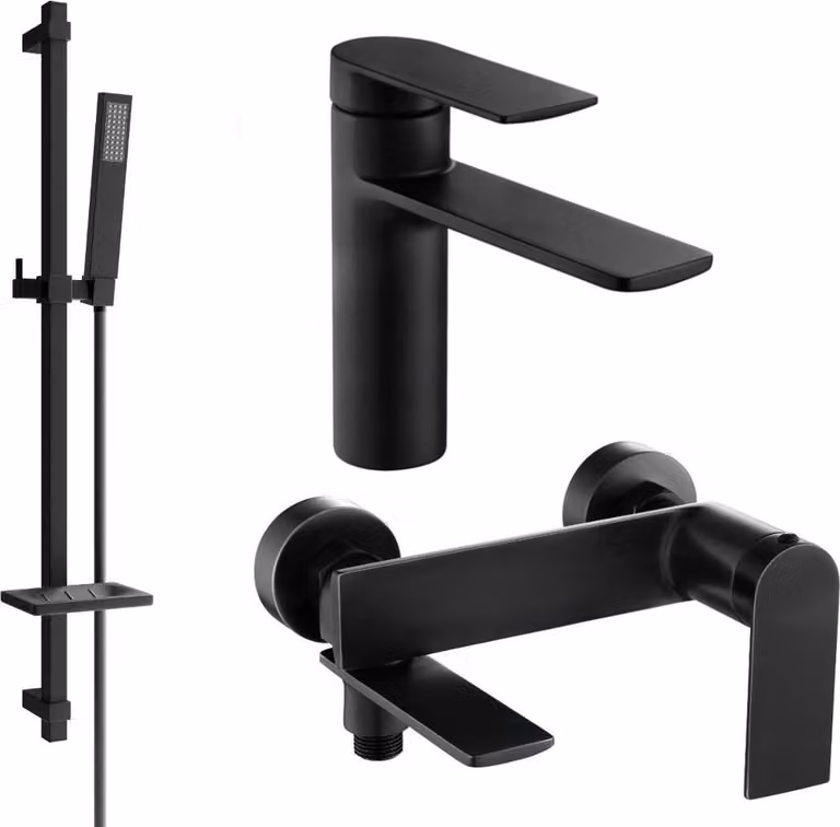 Mexen Zero DQ02 set da bagno, nero - 71103DQ02-70