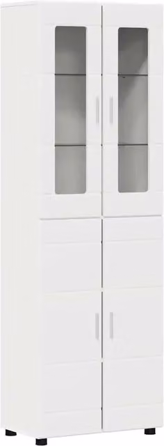 Credenza | Madia | Buffet da pranzo | Armadio da pranzo FLORIN Bianco 60 x 35 x 182 cm Legno multistrato