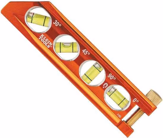 Livella a bolla con scanalatura a V e guida magnetica - 4 fogli per misurazioni precise