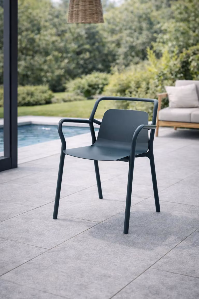 Robuster Gartenstuhl Designer Armlehnen Stuhl Exklusive Gartenstühle