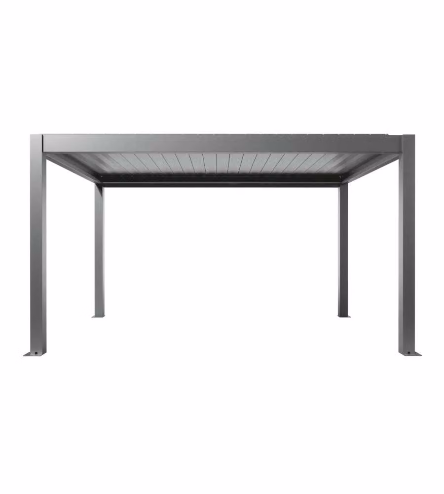 Biohort Pergola in Metallo Grigio Quarzo 460x312 cm con Lamelle Sandwich