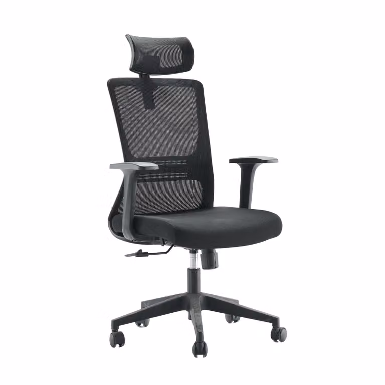 Sedia da ufficio Casa Dolce TONI, nera, 69x67x110-120 cm, girevole e regolabile in altezza, poggiatesta regolabile, portata 100 kg
