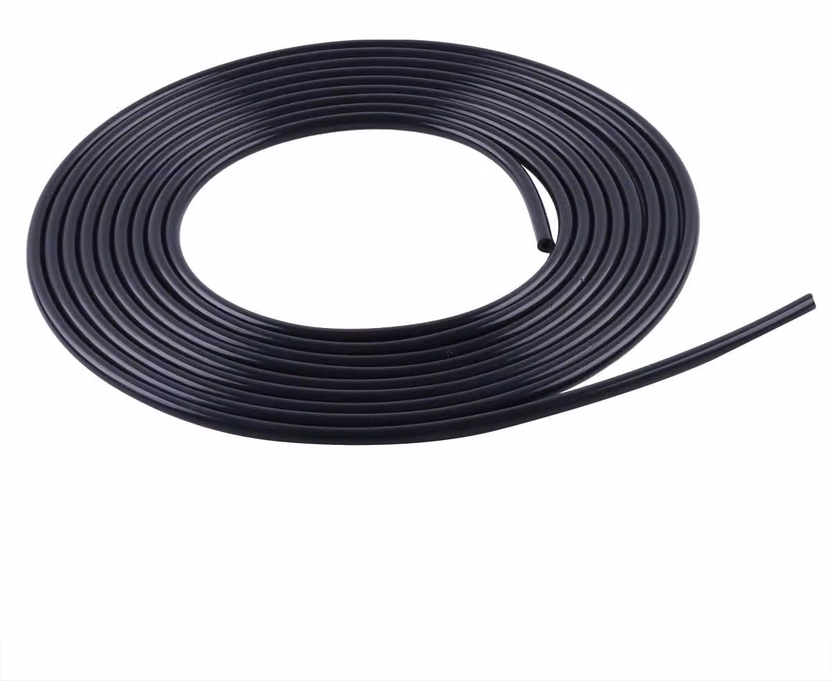 Tubo per radiatore, 5x10 mm, 1 metro, nero, da -40 °C a +120 °C