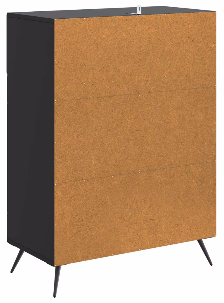 Credenza Nero 66 x 34,5 x 90 cm Legno ingegnerizzato