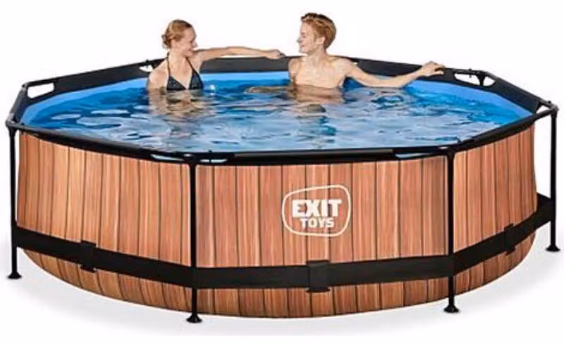 Piscina fuori terra con sistema di filtrazione, diametro 305 x 76 cm, colore marrone