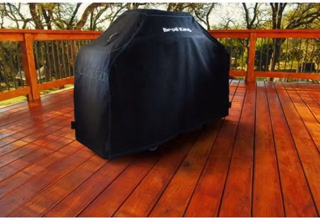 Copertura protettiva in poliestere nera per barbecue a gas BroilKing modelli Imperial e Regal