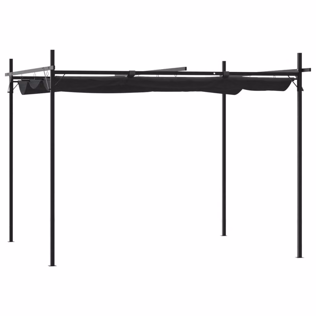 Pergola con Tetto Retrattile Antracite 295x292x230 cm
