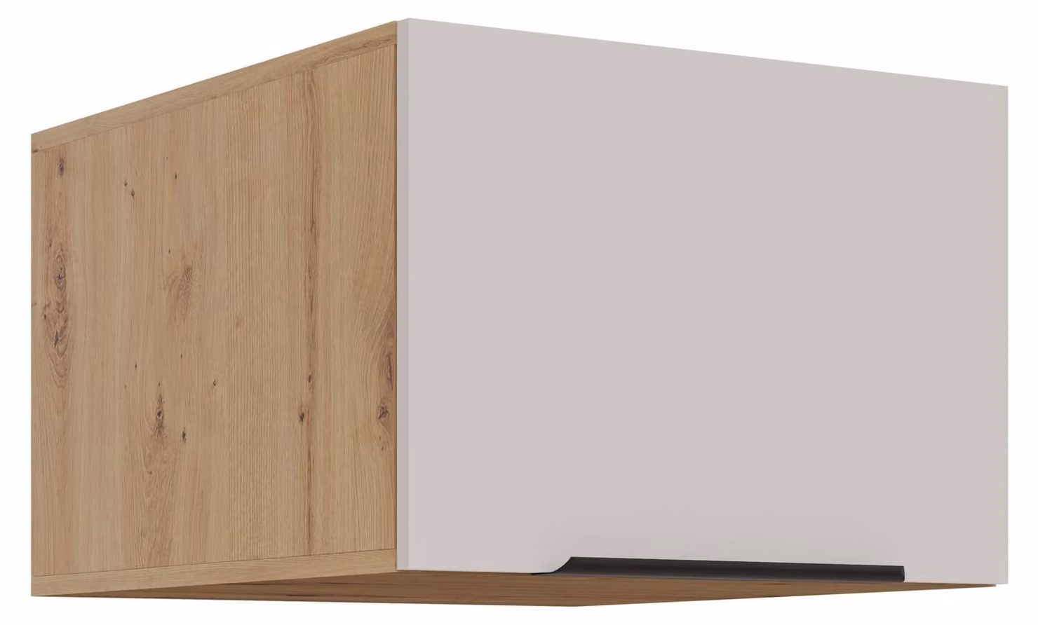 Credenza alta da 50 cm per cucina SOLANO, beige cashmere + rovere Artisan opaco, cucina a incasso, blocco cucina