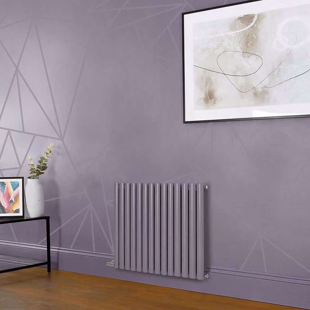 Radiatore Elettrico di Design Orizzontale Viola (Dahlia Purple) - Pannello Singolo - 635mm x 413mm - Senza Termostato - Revive