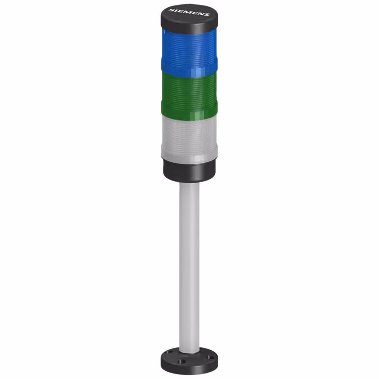 Colonna di segnalazione Siemens completa, blu, verde, bianca, con LED integrato 24 V CA/CC 8WD44235AK050AF0