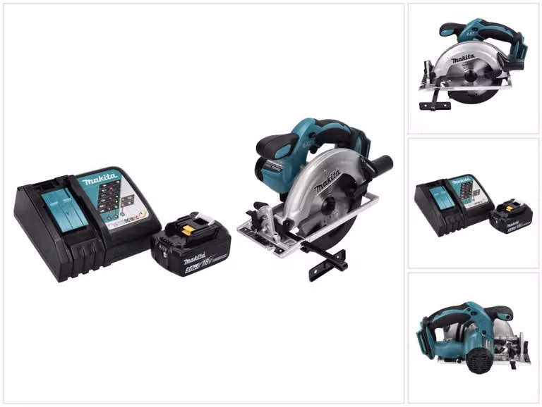 Sega circolare a batteria Makita DSS 611 RT1 18 V 165 mm + 1x batteria 5,0 Ah + caricabatterie