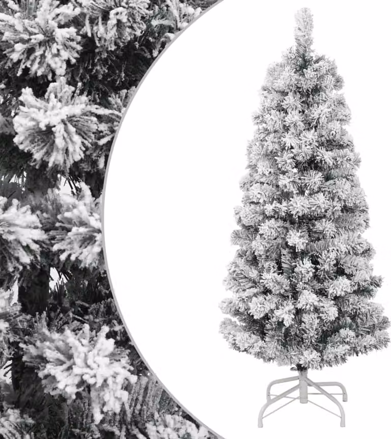Maison Exclusive - Albero di Natale artificiale, pieghevole, con neve, altezza 150 cm