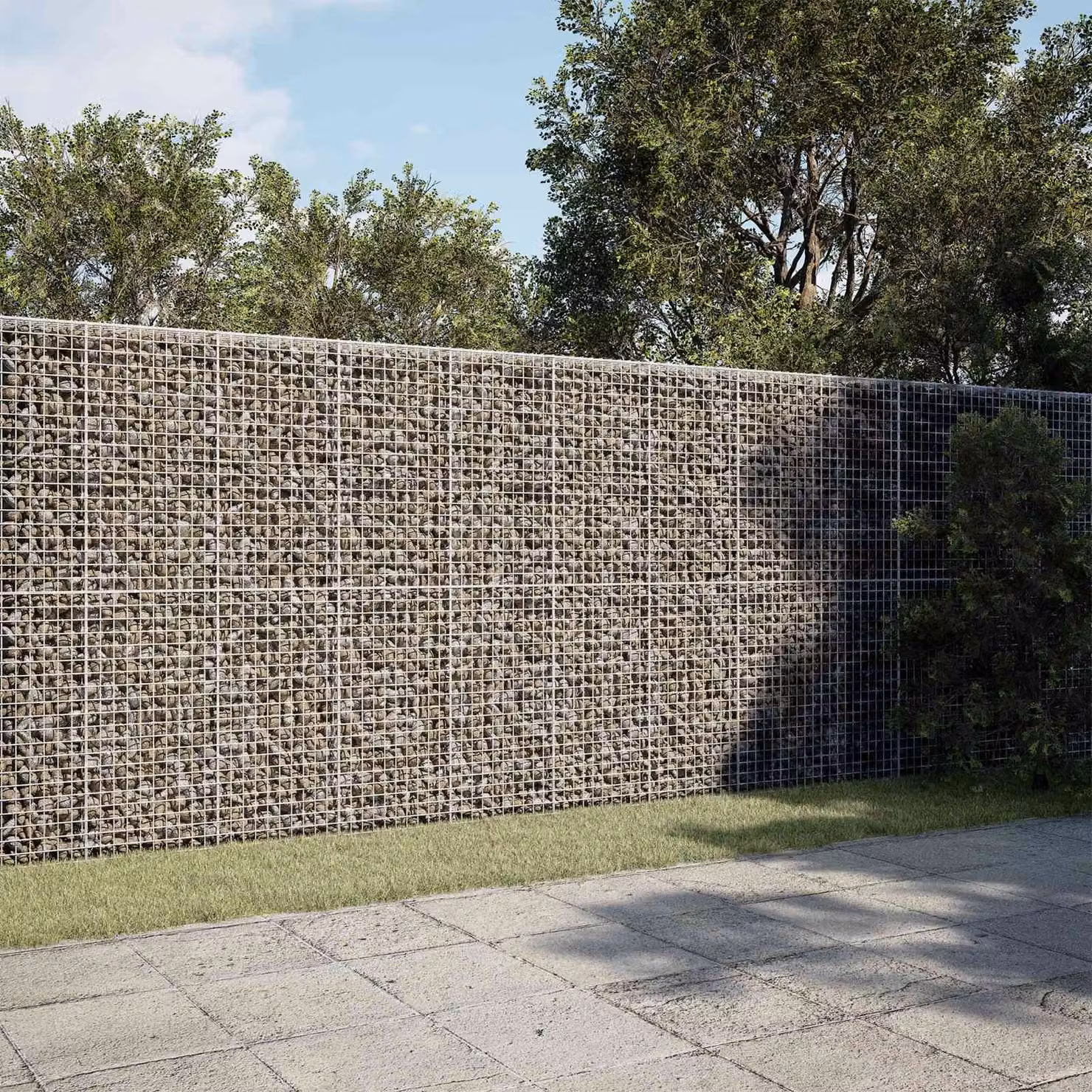 vidaXL Gabione con filo da 5 mm e rete da 5x5 cm 500x50x200 cm